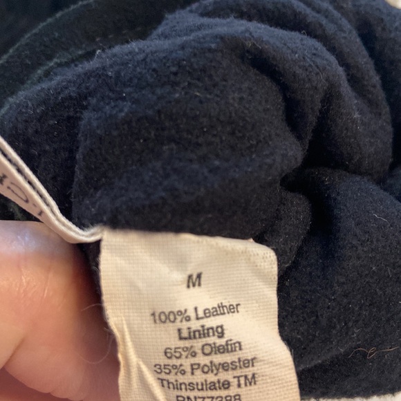 J.Crew Mans Leather Gloves size M excellent condition color black - Picture 5 of 8